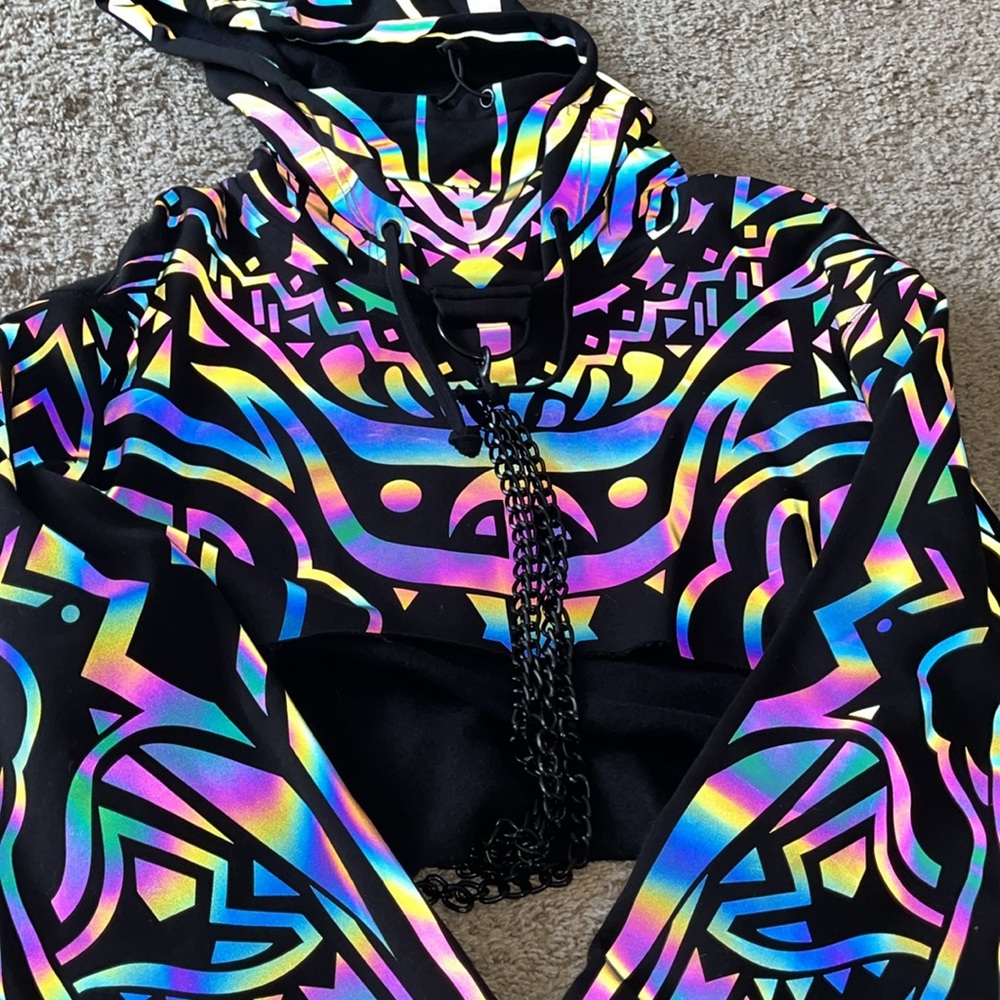 Dollskill club exx reflective hoodie xxl